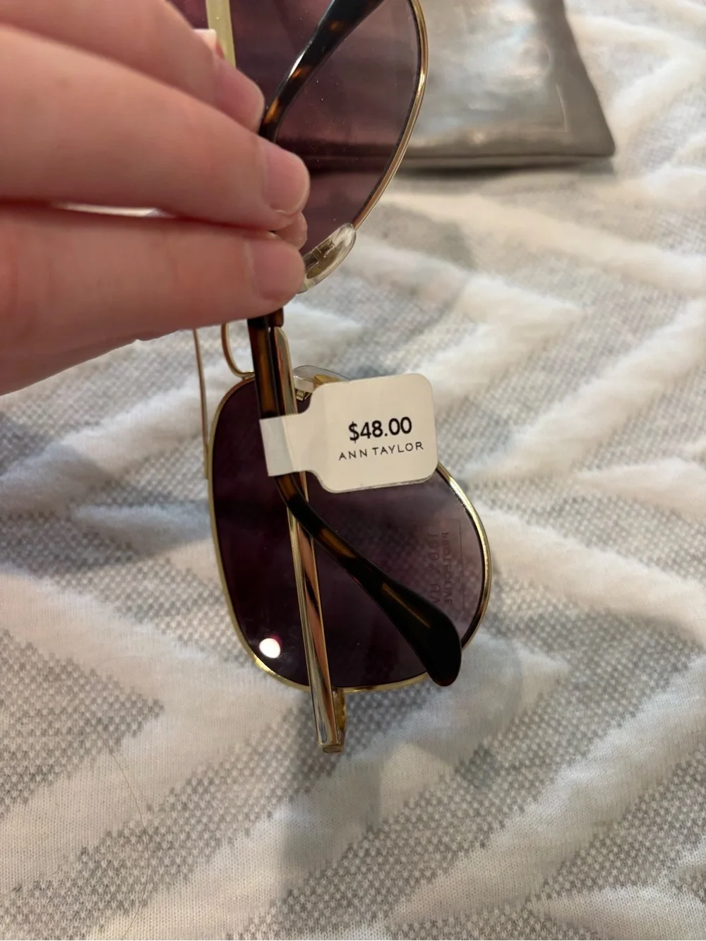 Ann Taylor Gold Frame Aviator Sunglasses NWT